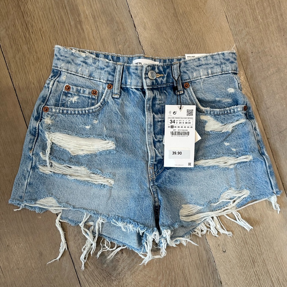 Zara High Rise 34 jean shorts